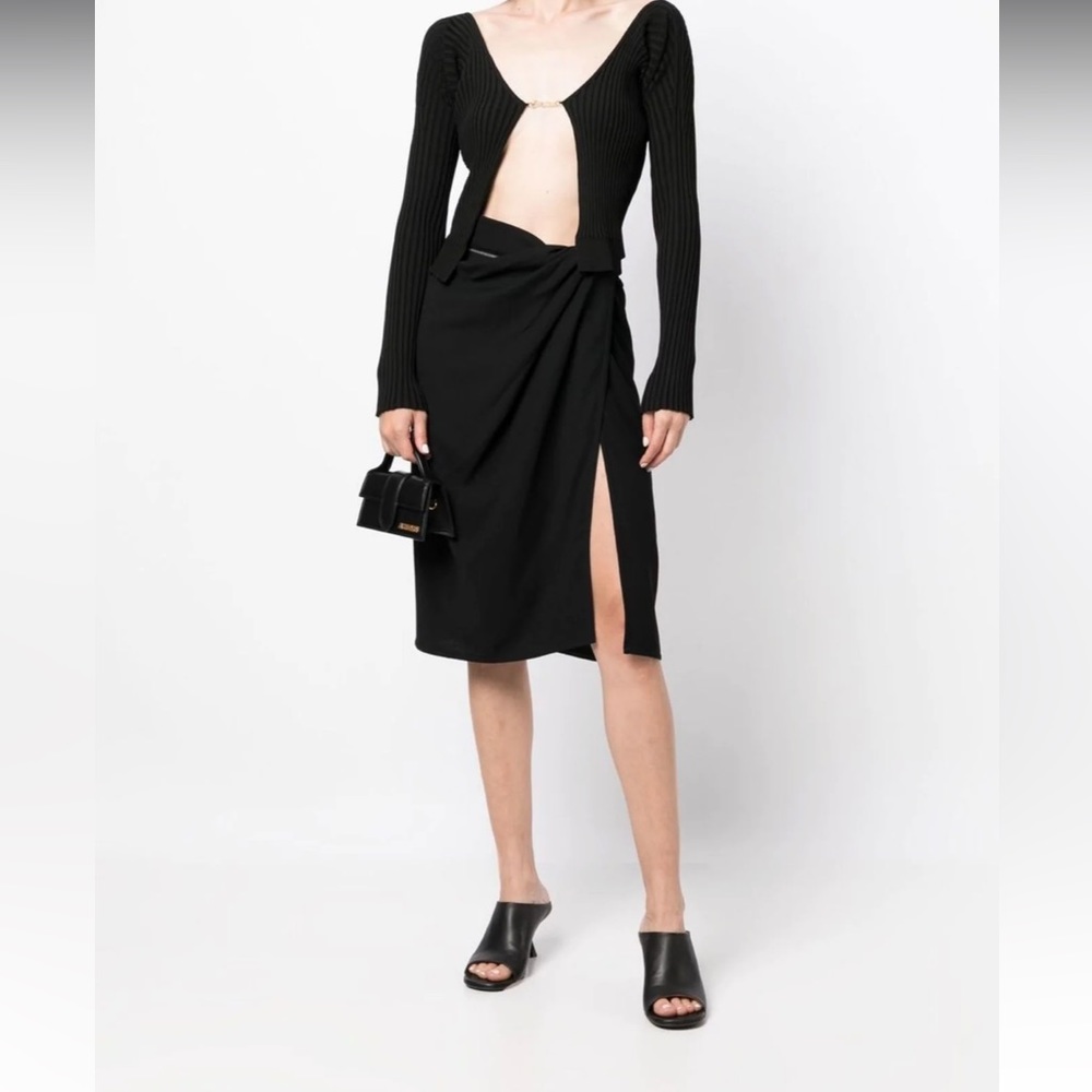 Jacquemus La Pralù Open-Front Cardigan - Black